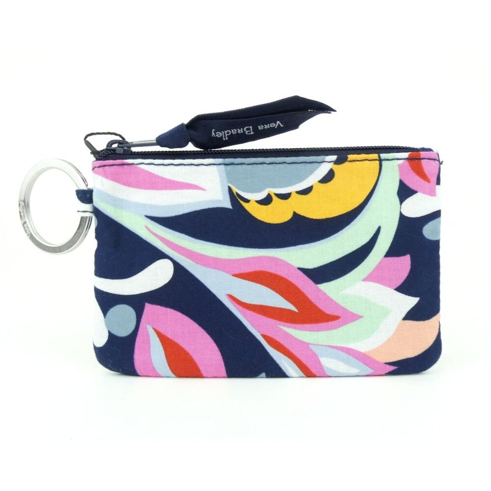 Vera Bradley Mod Paisley Cotton Zip Id Case NWT